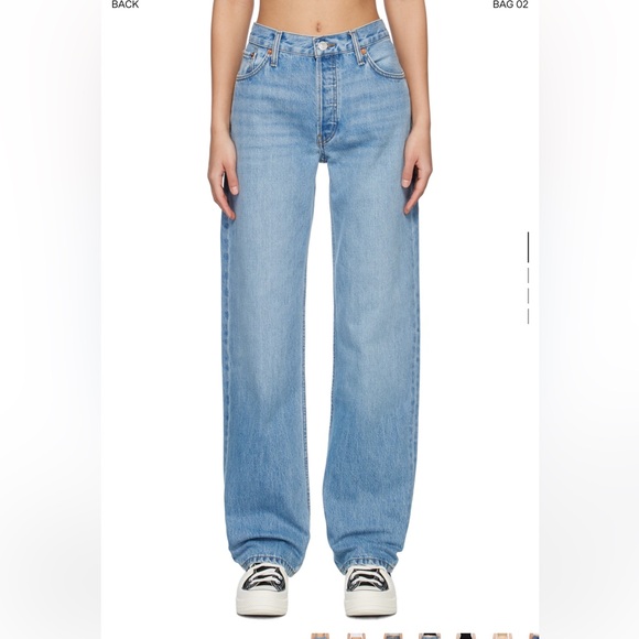 Re/Done Blue Loose Long Jeans - Size 25 - Sold out everywhere! - Picture 1 of 13